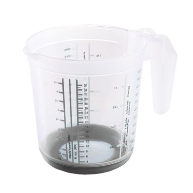 keeeper Messkanne Massimo 1.0L – Transparent/Grau mit Skalen
