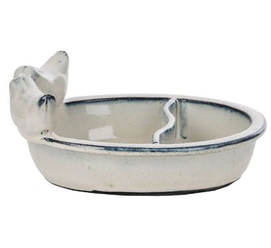 Stilvoll und funktional: Unsere 2 in1 Keramik-Futter- und Trinkschalen. Creme