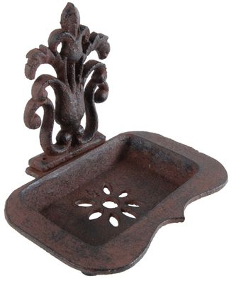 Seifenschale Gusseisen antik-braun – Landhausstil, nostalgisch & gummierte Füße