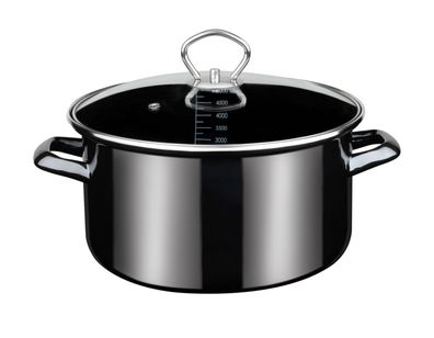 GSW Fleischtopf Profi-Black-Star mit Glasdeckel 24cm