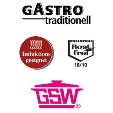 GSW Stielkasserolle Le Chef, ø 18 cm Kochtopf Suppentopf Edelstahl Induktion