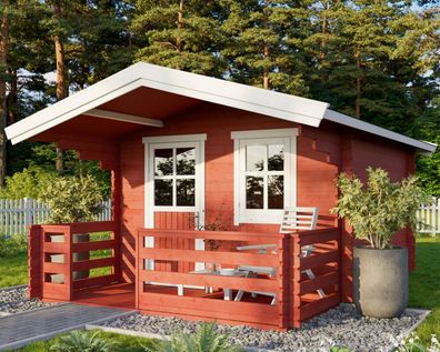 Gartenhaus Kanada 300 x 300 cm mit 136 cm Terrasse