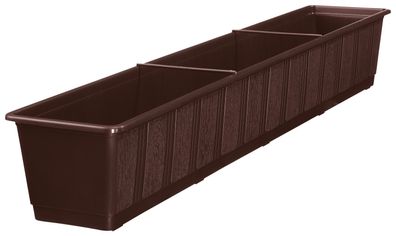 Geli Blumenkasten Standard 100 cm Braun – Robuster Kunststoff