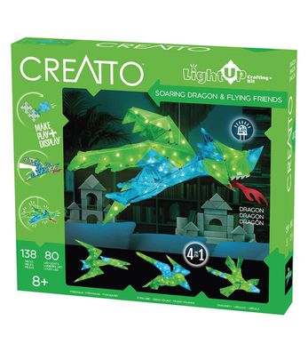 Kosmos Creatto Drache: Leuchtendes 3D-Puzzle Bastelset mit LED