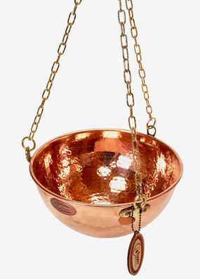 CopperGarden®" 2 Liter Kupferschale | Mit Ketten und Griff zum Aufhängen