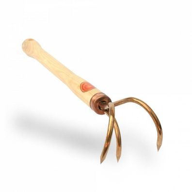 OJ“ VELES Gartenkralle aus Kupfer | 41 cm mit Holzgriff