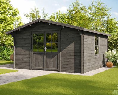 Gartenhaus Malmö 400 x 400 cm inkl. Imprägnierung Anthrazit