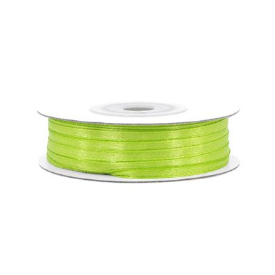 Satinband 3mm x 50m Rolle Hellgrün / Maigrün