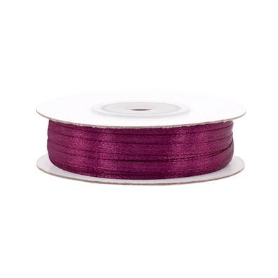 Satinband 3mm x 50m Rolle Weinrot / Bordeaux