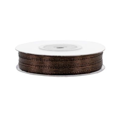Satinband 3mm x 50m Rolle Dunkelbraun