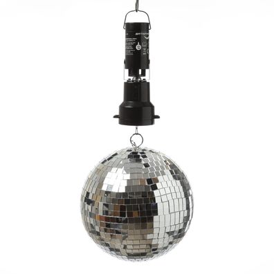 Spiegelkugel Party Set 20cm Discokugel mit Batteriemotor Partyeffekt Discoeffekt