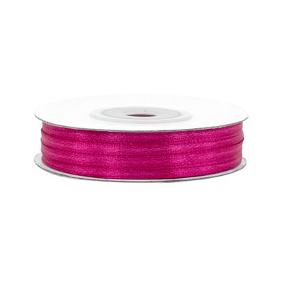 Satinband 3mm x 50m Rolle Fuchsia