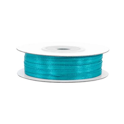 Satinband 3mm x 50m Rolle Türkis