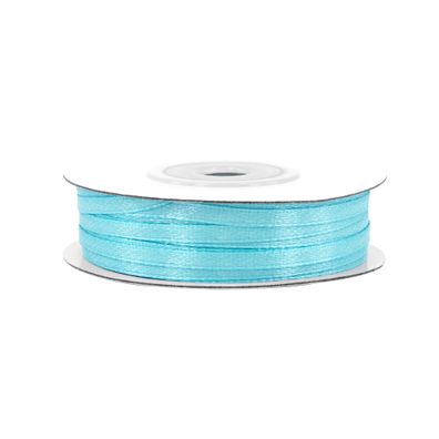 Satinband 3mm x 50m Rolle Helltürkis