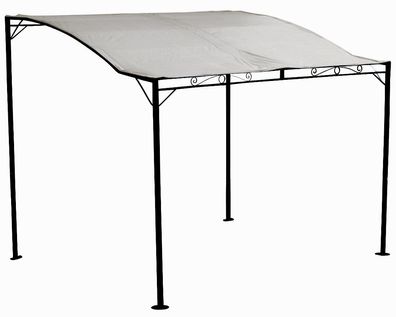 AS-S Wand Anbau Pavillon 3 x 2,5 Meter mit Dach 100% wasserdicht UV30+ TROPEA