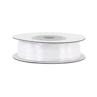 Satinband 3mm x 50m Rolle Weiß