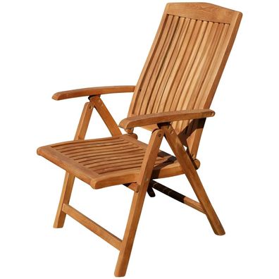 Teak Hochlehner Gartensessel Gartenstuhl Klappsessel Klappstuhl Holz TOBAGO