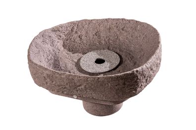 GreenLife Springbrunnen-Set für den Dekor-Regenspeicher "Hinkelstein", granitrot