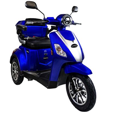 Rolektro E-Trike 25 V.3, Blau, 1000 Watt, 60-30AH Lithium Akku wechselbar