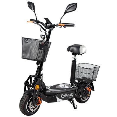 Rolektro, E-Joy 20, Schwarz, faltbarer E-Scooter, EU-Zulassung