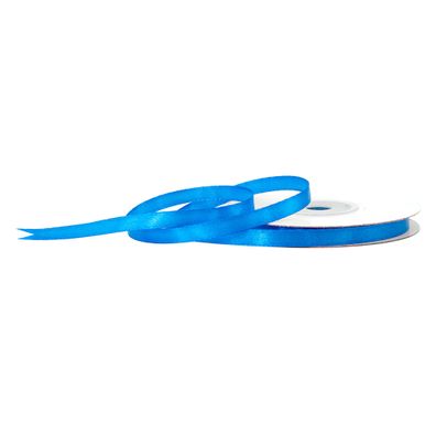Satinband 6mm x 25m Rolle Mittelblau