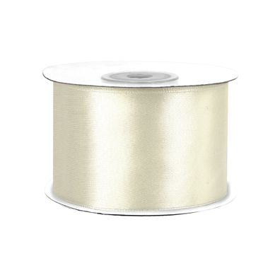 Satinband 50mm x 25m Rolle Creme