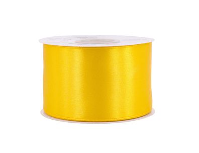 Satinband 50mm x 25m Rolle Gelb