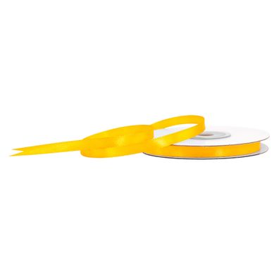 Satinband 6mm x 25m Rolle Gelb