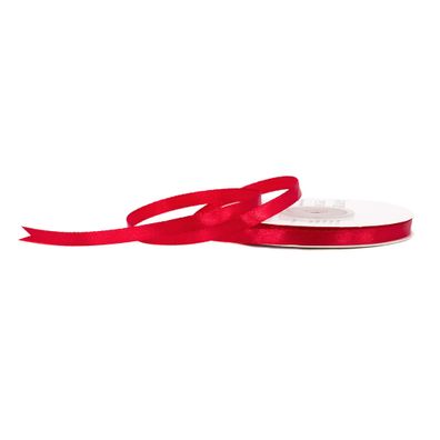 Satinband 6mm x 25m Rolle Rot