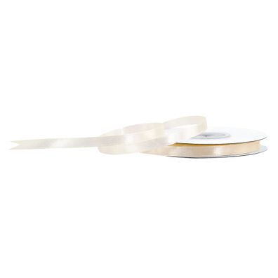 Satinband 6mm x 25m Rolle Creme