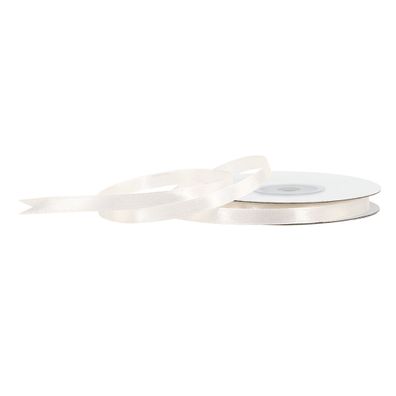 Satinband 6mm x 25m Rolle Ivory / Elfenbein