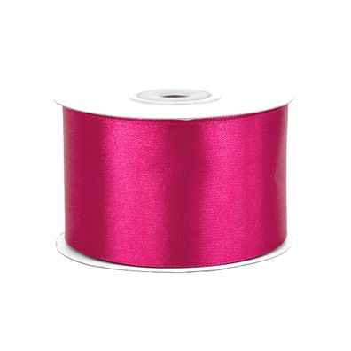 Satinband 50mm x 25m Rolle Fuchsia Pink