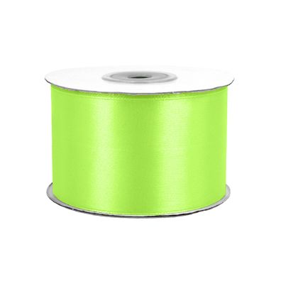 Satinband 50mm x 25m Rolle Hellgrün Neon
