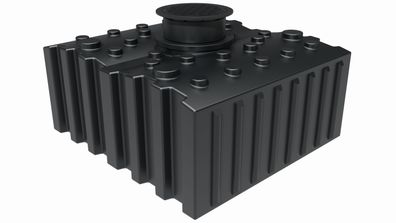 GreenLife Regenwasser-Flachtank 5.000 l mit Ausgleichsdom und begehbarer Abdeckung