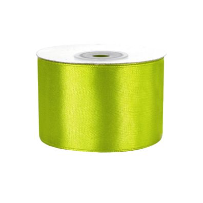Satinband 50mm x 25m Rolle Hellgrün / Maigrün