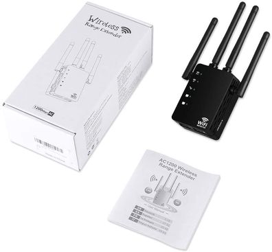 Aigital WiFi Repeater Modem Black C-WARE