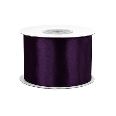 Satinband 50mm x 25m Rolle Aubergine