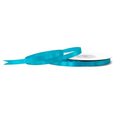 Satinband 6mm x 25m Rolle Türkis