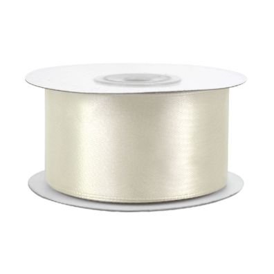 Satinband 38mm x 25m Rolle Creme