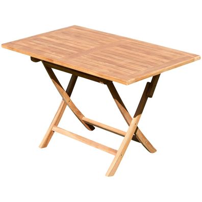 TEAK Klapptisch Holztisch Gartentisch Garten Tisch 120x70 cm AVES Holz von AS-S