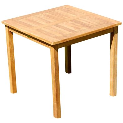 ECHT TEAK Holztisch Gartentisch Garten Tisch 80x80 Holz JAV-ALPEN