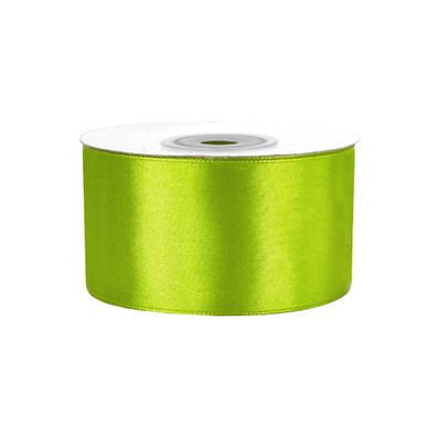 Satinband 38mm x 25m Rolle Hellgrün / Maigrün