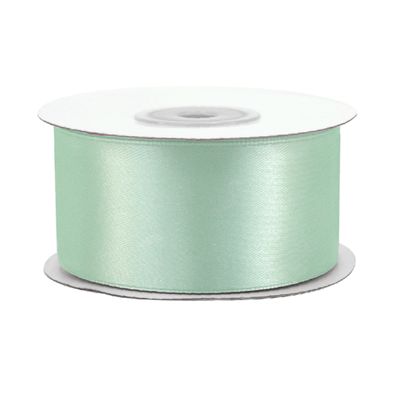 Satinband 38mm x 25m Rolle Helltürkis / Aqua