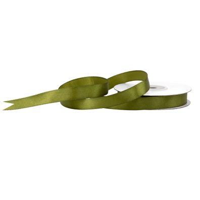 Satinband 12mm x 25m Rolle Olivgrün