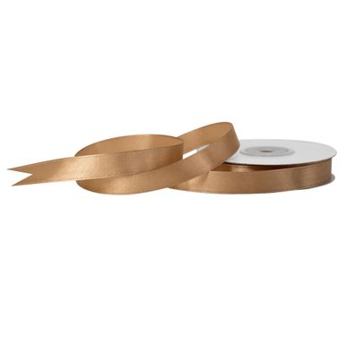 Satinband 12mm x 25m Rolle Hellbraun