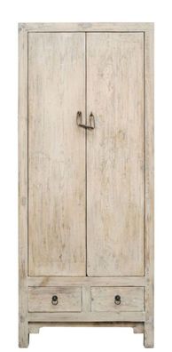 Casa Padrino Landhausstil Schrank Naturfarben 75 x 40 x H. 180 cm - Schrank im Landha