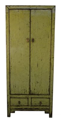 Casa Padrino Landhausstil Schrank Antik Stil Grün 75 x 40 x H. 180 cm - Landhausstil