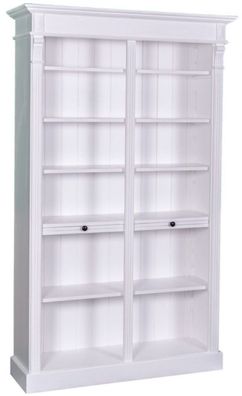 Casa Padrino Landhausstil Regalschrank Weiß 119 x 39 x H. 197 cm - Landhausstil Kolle