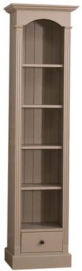 Casa Padrino Landhausstil Regalschrank Beige 50 x 33 x H. 190 cm - Massivholz Schrank