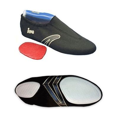 IWA-507« Turnschläppchen / Kunstturnschuhe / Gymnastikschuhe, schwarz (GR 31-46)